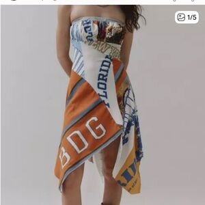 BDG Beach Dress Can Double As A Towel! Multicolor Strapless Dress